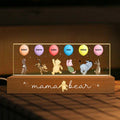 Grandma¡®s Grandkids Cute Characters With Balloons Personalized Acrylic Block LED Night Light